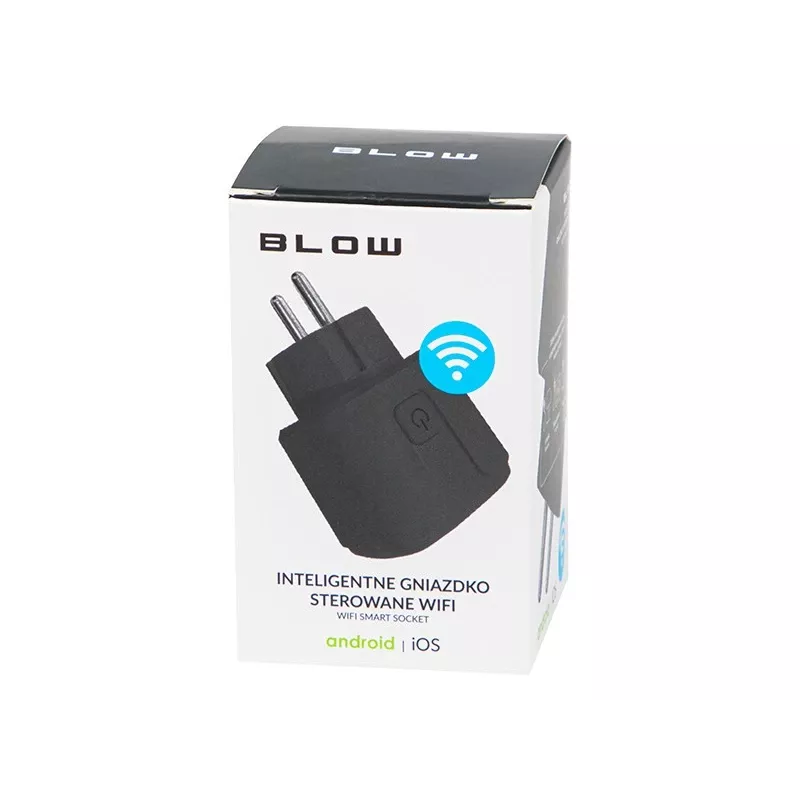 Inteligentne gniazdko BLOW TUYA V3 sterowane Wi-Fi 16 A, pojedyncze gniazdo, zdalne WŁ./WYŁ.