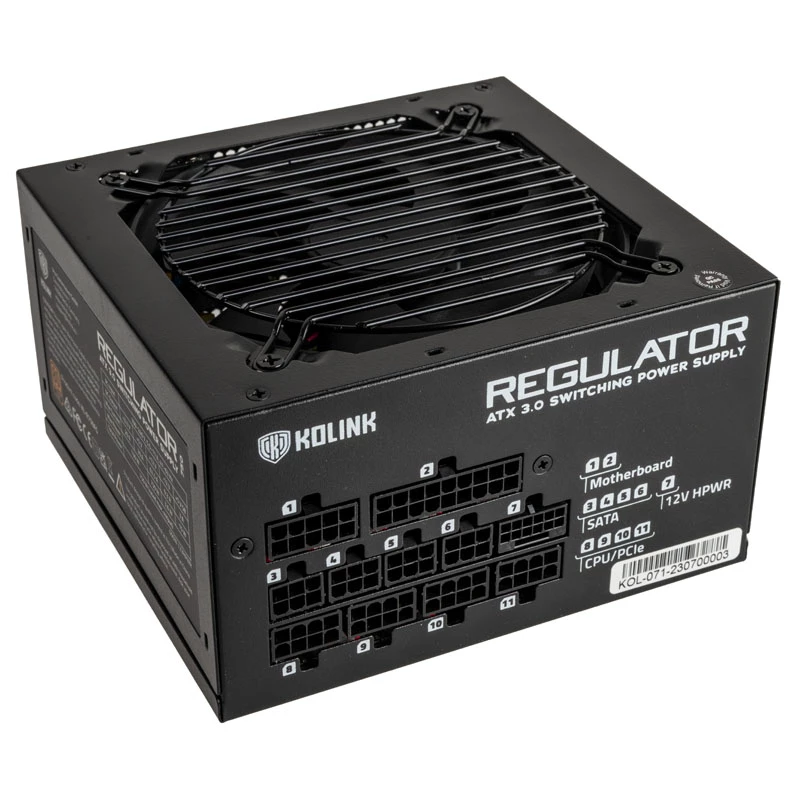 Kolink Regulator 80 PLUS Gold PSU, ATX 3.0, PCIe 5.0, modułowy - 750 watów