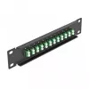 Fiber Optic Patch Panel DeLOCK 10 cali 12 Portów LC Duplex zielony 1U czarny