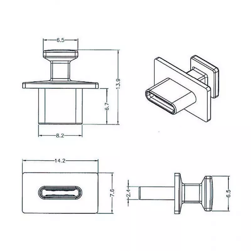 Osłona gniazda USB typu C DeLOCK 64015