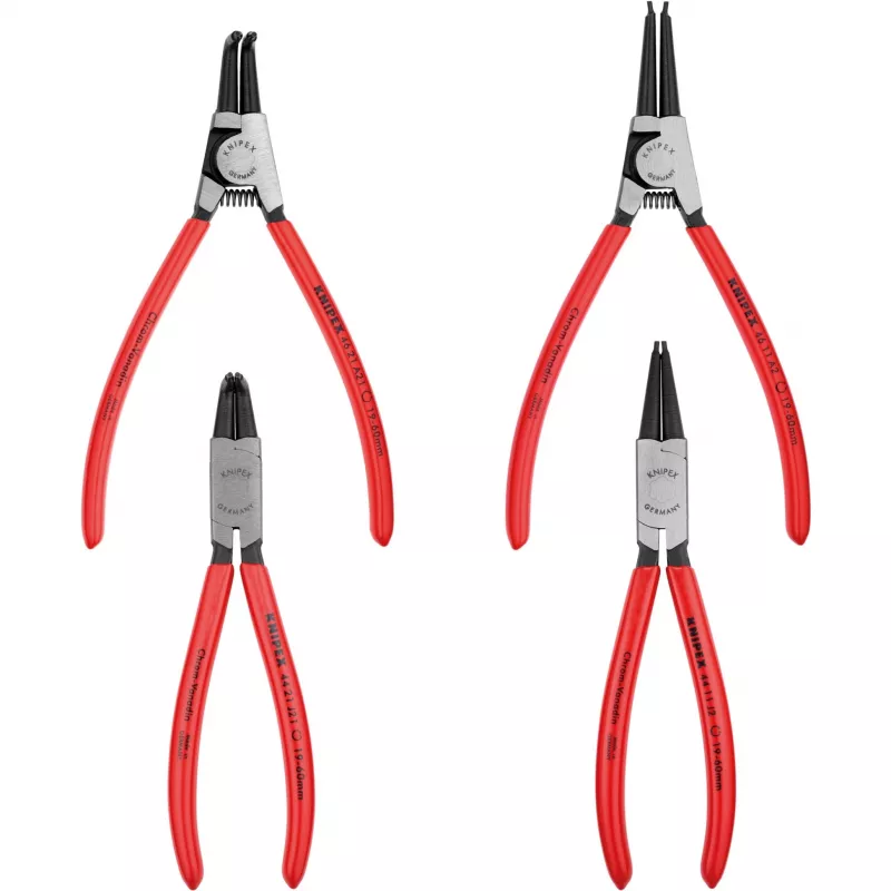 Zestaw szczypiec do pierścieni osadczych Knipex 4 szt. w pokrowcu zwijanym 19-60mm