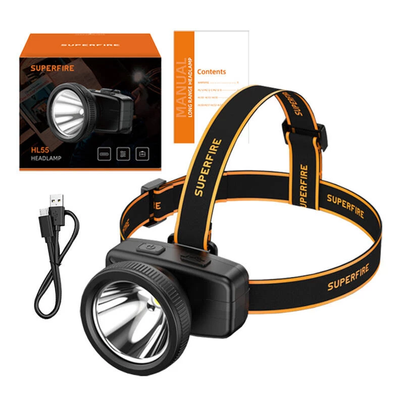 Latarka czołowa Superfire HL55 150 lm USB-C 4 tryby