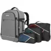 Plecak Manhattan Rome Notebook Travel 17,3 cala dwie kieszenie 40 l jasnoszary