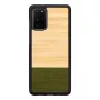 Etui na telefon Man and Wood dla Samsung Galaxy S20+ — bambus, leśna czerń