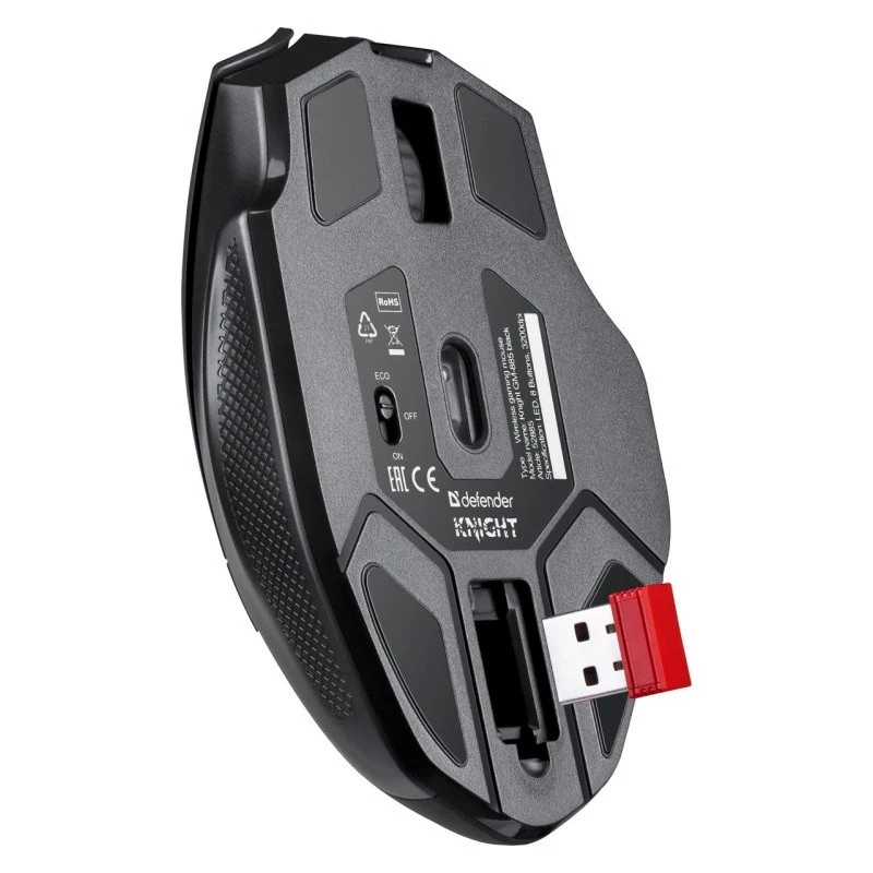 mysz DEFENDER GM-885 KNIGHT RF WIRELESS 3200dpi 8P Czarny