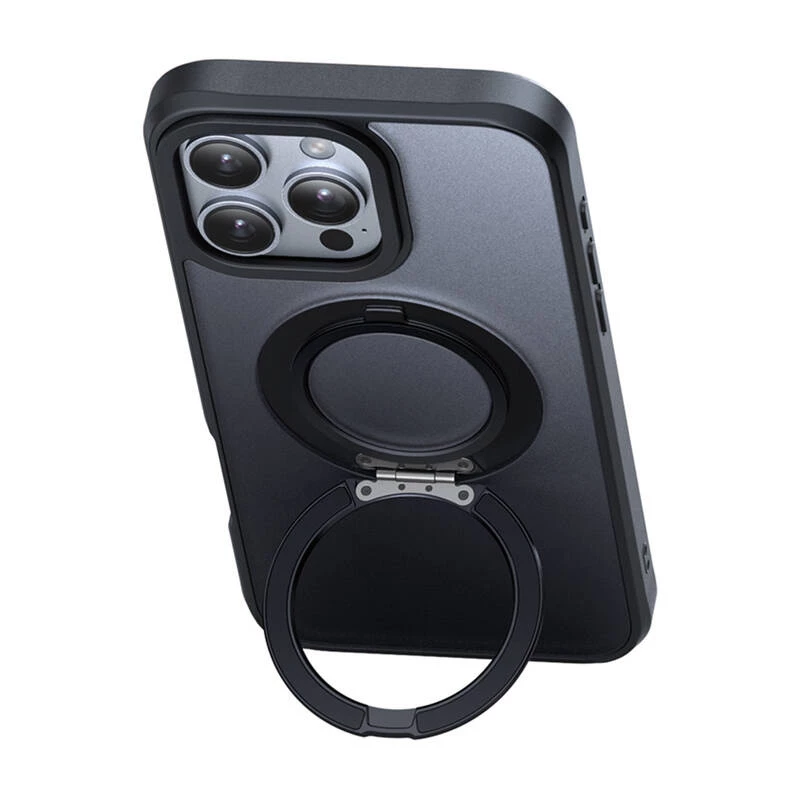 Ochronne etui MagSafe Mcdodo PC-4933 do iPhone 16 Pro Max z wbudowaną podstawką, czarne
