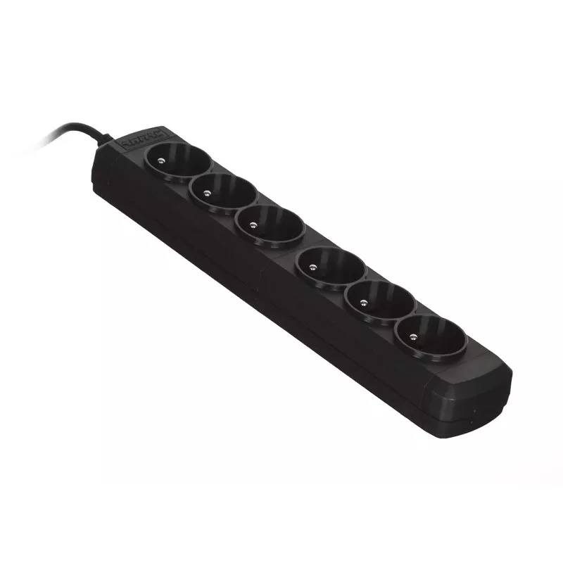 Listwa zasilająca ActiveJet 6GNU - 3M - C, 6 gniazd, Typ E, kabel 3 m, 10 A, czarna