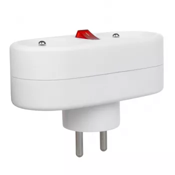 Rozgałęźnik gniazdka Maclean Current Outlet z 2 gniazdami i wyłącznikiem nadprądowym, typ E, 2x16A, MCE337 E