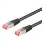 Kabel krosowy Wentronic Goobay CAT 6a, S/FTP (PiMF), czarny, 7,5 m - LSZH bezhalogenowy, miedź (93853)