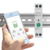Przekaźnik WiFi na szynę DIN QOLTEC 50881 — przekaźnik przełączający zasilanie sieciowe 63A do instalacji elektrycznych