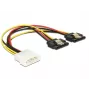 Wewnętrzny kabel zasilający DeLOCK 85237 0,2 m Molex na 2 x SATA