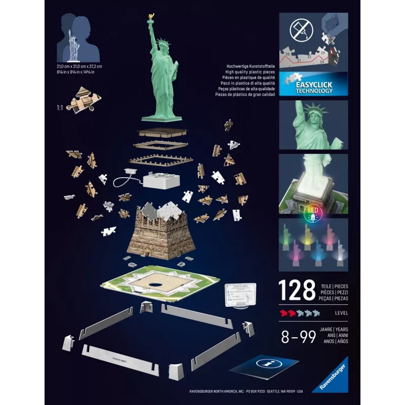 Puzzle 3D Statua Wolności