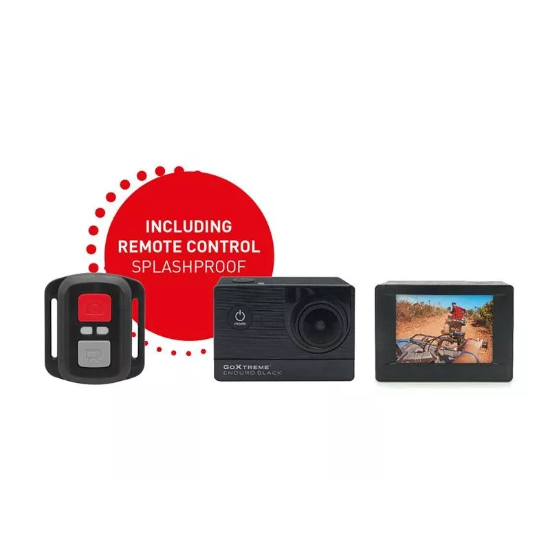 Easypix GoXtreme Enduro Czarny - Kamera sportowa - montowalna - 4K / 30 fps - 8.0 MPix - Wi-Fi - wodoodporna do 30 m - Czarny