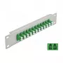 Patchpanel światłowodowy DeLOCK 10 cali 12 portów LC Duplex zielony 1U szary