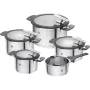 ZWILLING zestaw garnków stal nierdzewna SIMPLIFY 5 szt. — można myć w zmywarce i piekarniku, szklane pokrywki, odpowiednie do płyt ceramicznych
