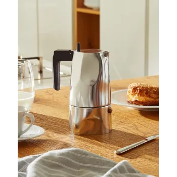 Alessi MT18/3 Ekspres do kawy Ossidiana, stal nierdzewna, aluminium, 3,5 x 18,5 x 40,5 cm