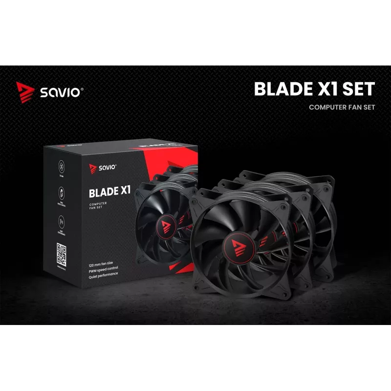 Zestaw chłodzenia cieczą All-in-one SAVIO BLADE SET wentylator 120 mm 1800 RPM 32 sone Czarny