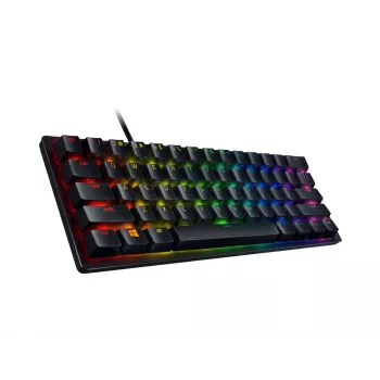 Razer Huntsman Mini 60% Klawiatura gamingowa z przełącznikami optomechanicznymi Purple Switch, podświetleniem RGB LED, układ NORD, przewodowa