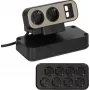 Power Extension Brennenstuhl 1153580100 2m 10 AC Outlets Indoor Czarny srebrny