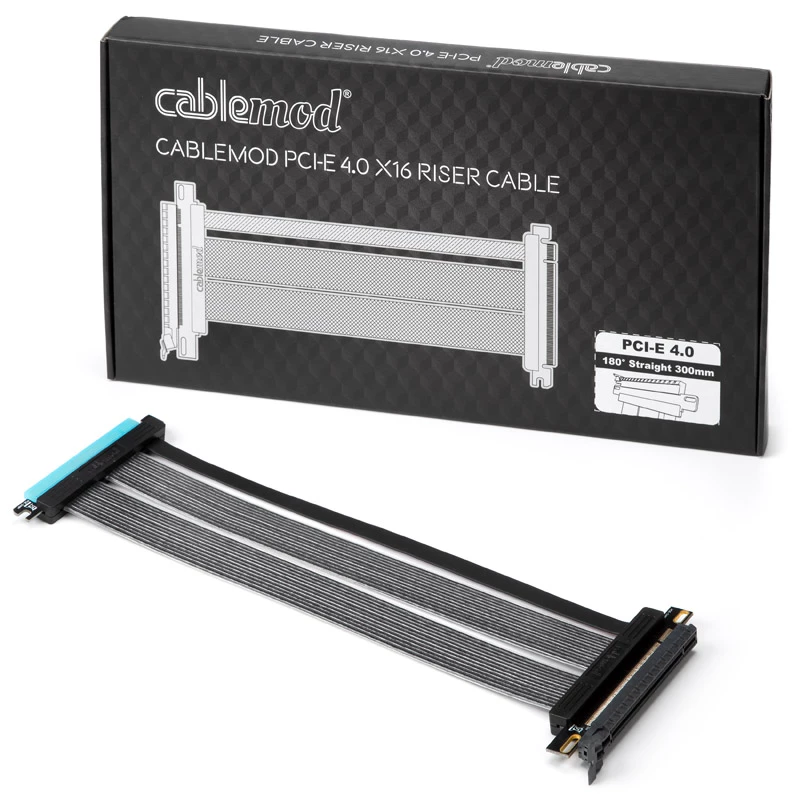 Kabel riser PCIe 4.0 CableMod CM-CAB-PC4S-30K-R — 30 cm