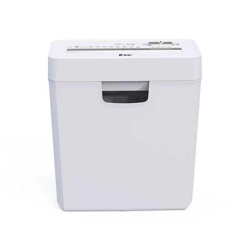 Niszczarka do papieru TRACER Tracer 47584 — cięcie poprzeczne 6 mm, do 5–6 arkuszy, pojemnik 10 l, biała