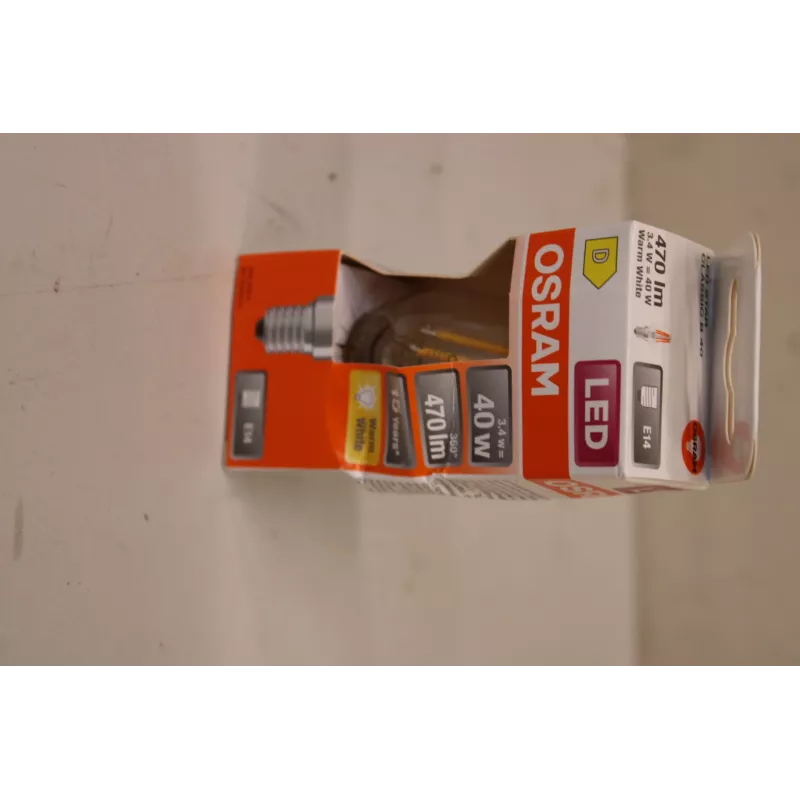 Żarówka LED Ledvance Parathom Classic Filament 3,4W E14 2700K — Ciepła biel (nieściemnialna) — uszkodzone opakowanie