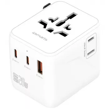 Adapter podróżny 20W GaN Nomad 2xUSB-C + 1xA