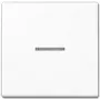 Włącznik światła JUNG A 590 KO5 WW — przycisk 1-krotny, Duroplast biały, 55×55 mm