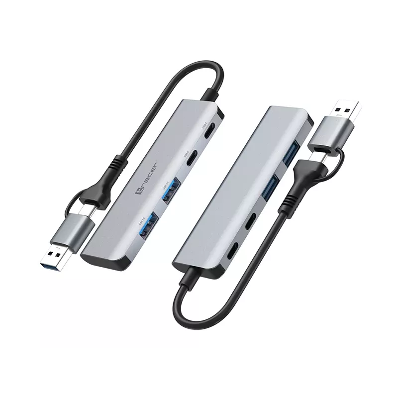 TRACER ADAPTER A-5 USB Type-C do USB-A 2x USB-A + 2x USB-C