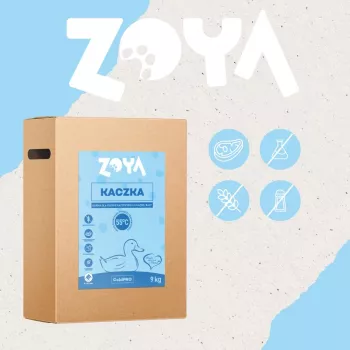 Sucha karma dla psów ZOYA ColdPRO Duck 9 kg — dla dorosłych psów, jednoźródłowe białko, 26% białka, 10% tłuszczu