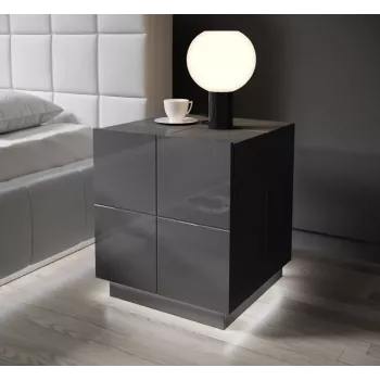 Lampka nocna przyłóżkowa Cama Meble REJA — natynkowa biała LED, zasilanie AC