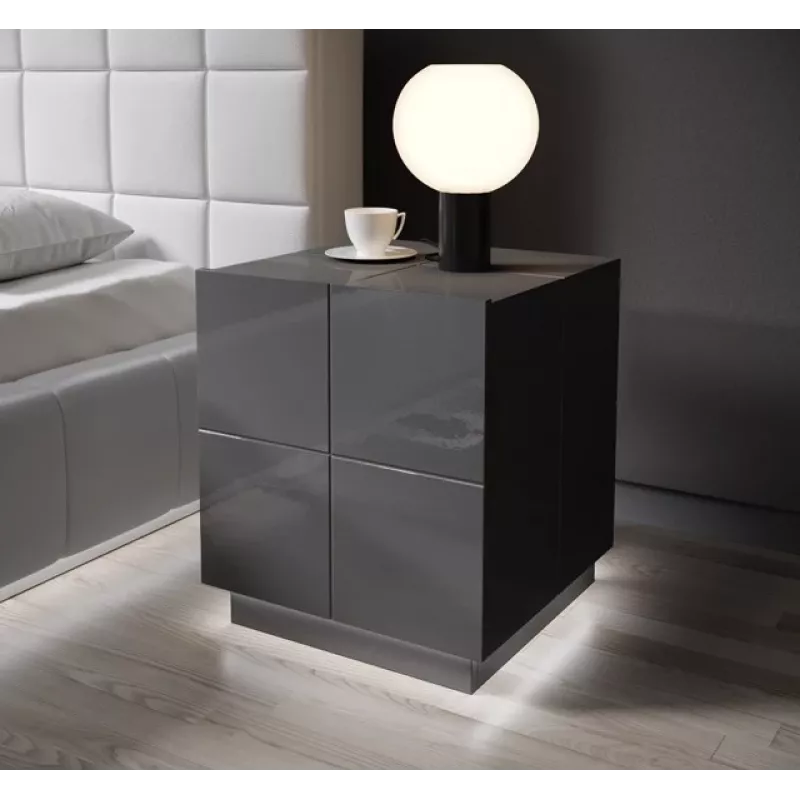 Lampka nocna przyłóżkowa Cama Meble REJA — natynkowa biała LED, zasilanie AC