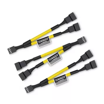 Noctua NA-SYC1 CHROMAX.YELLOW - Cable extension - Gelb - Weiblich - Weiblich - 115 mm - 3 Stück(e) (NA-SYC1.yellow)