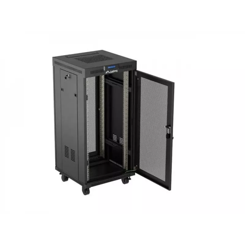 Szafa rackowa LANBERG FF01-6624-23BL 24U wolnostojąca 19 cali 600×600 mm IP20 czarna