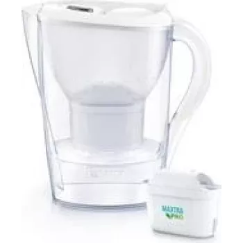 Dzbanek filtrujący wodę BRITA Marella biały z 1 wkładem ALL-in-1 i 1 wkładem Extra Lime, pojemność użytkowa 1,0–1,5 l
