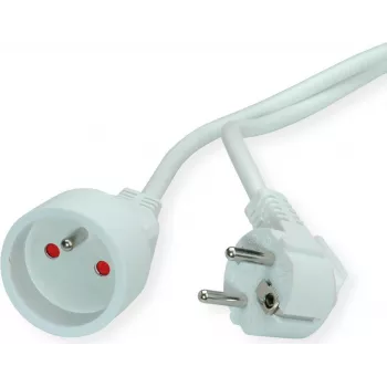 Kabel zasilający VALUE 19.99.1174 biały 5 m CEE7/7