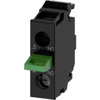 Siemens 3SU14002AA101BA0 - Śruba - Czarny - IP40 IP20 EAC UL cUL - AC - DC - 5 - 500 V - 50 / 60 Hz