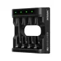 Ładowarka do akumulatorów XTAR 4-kanałowa do AA/AAA (Li-ion, NiMH) USB-C, wskaźniki LED, czarna