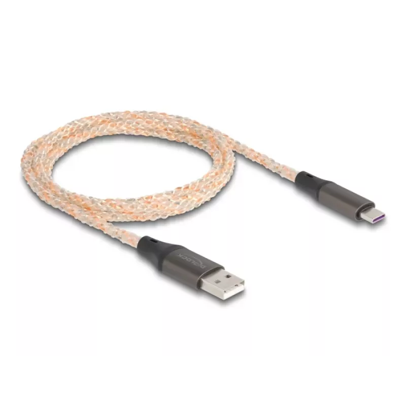 DeLOCK Kabel USB 2.0 Typ-A na USB Typ-C RGB 1 m