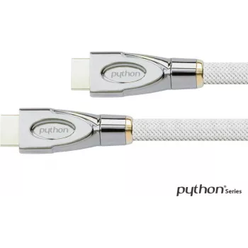 Kabel połączeniowy HDMI® 2.0 4K2K / UHD 60 Hz, pozłacane styki 24K, OFC, oplot nylonowy biały, 2 m, seria PYTHON® (GC-M0163)