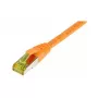 Kabel krosowy RJ45, CAT6A 500Mhz, 1,5m, pomarańczowy, S-STP(S/FTP), TPE/LSZH(Ultraflex), AWG26, z kablem surowym kat.7, Synergy 21 (S217688)