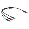 Kabel ładujący DELOCK 3 w 1 USB Type-C Lightning Micro USB 30 cm