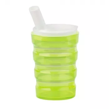 Kubek do picia ułatwiający PDS CARE 21013 - 200 ml żółty polipropylen, odporny na rozlanie z pokrywką