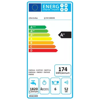 Electrolux ESF2400OK Zmywarka nablatowa 6 kompletów 52 dB