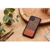 Etui na smartfona man and wood dla iPhone 11 Pro — brązowa krata z czarnym obszyciem