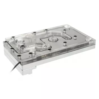 Blok wodny BitsPower Monoblock dla ASRock X399M Taichi RGB, akryl/miedź, niklowany, 90×142×29,1 mm