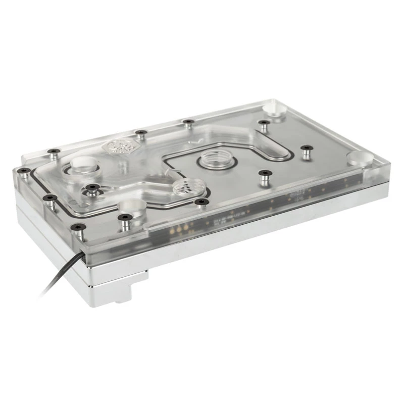Blok wodny BitsPower Monoblock dla ASRock X399M Taichi RGB, akryl/miedź, niklowany, 90×142×29,1 mm