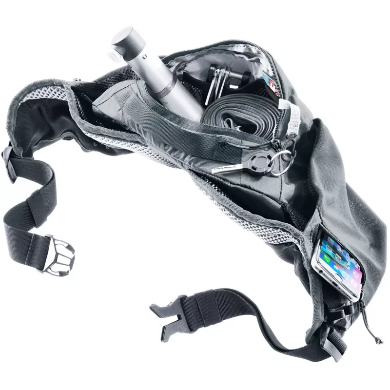 Saszetka biodrowa DEUTER Pulse 3 z regulowanym pasem, kompatybilna z nerkami, 3 L, Grafit, 330 g