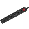 Listwa zasilająca MACLEAN MCE195G 6-gniazdowa, kabel 5 m, czarna