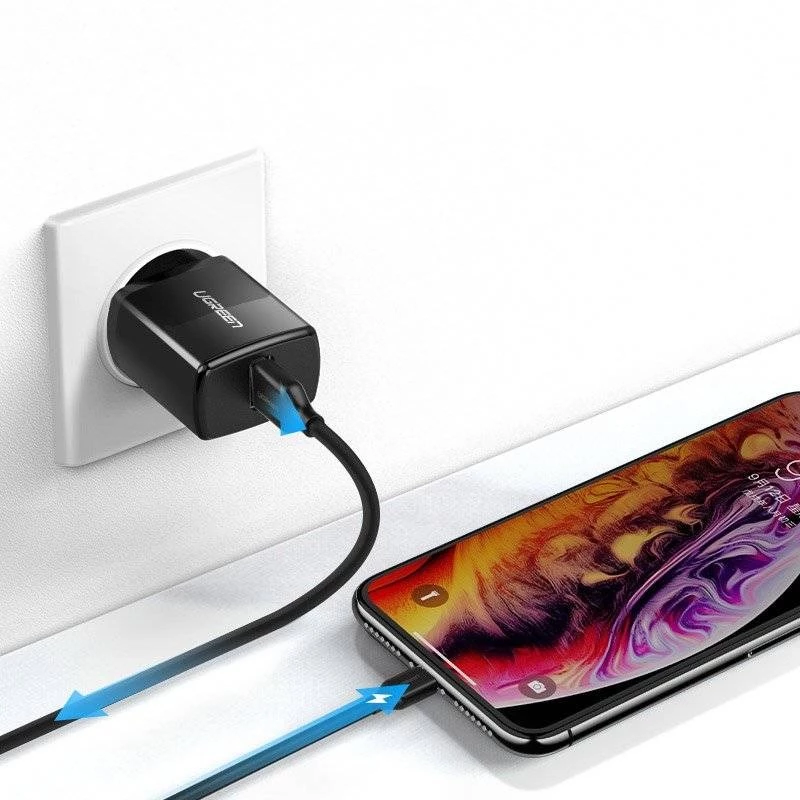 Ładowarka sieciowa USB Ugreen 2.1A (czarna)